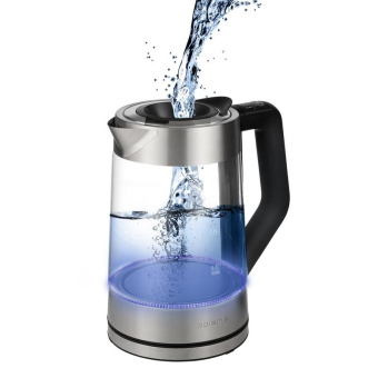 Чайник электрический Polaris PWK 1711CGLD 1.7л. 2200Вт серебристый матовый корпус: стекло/металл от магазина РЭССИ