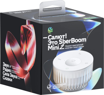 Умная колонка Sber Boom Mini 2 SBDV-00250G Салют серый 5W Mono BT/Wi-Fi от магазина РЭССИ