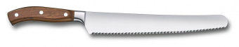 Нож кухонный Victorinox Grand Maitre Wood (7.7430.26G) кованый универсальный для хлеба лезв.260мм серрейт. заточка коричневый от магазина РЭССИ