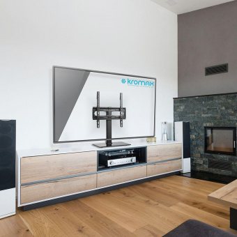 Стойка для телевизора Kromax X-STAND-2 черный 23"-55" макс.30кг крепление к столешнице от магазина РЭССИ