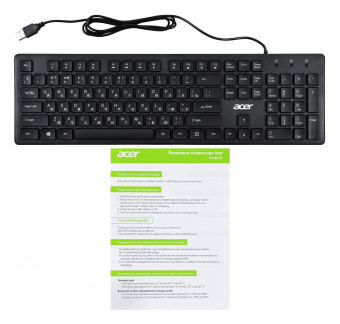 Клавиатура Acer OKW020 черный USB slim от магазина РЭССИ