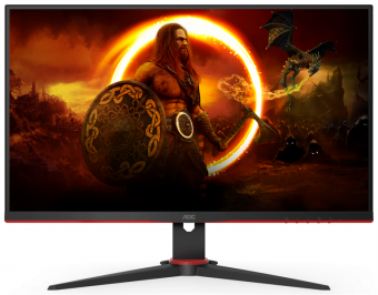 Монитор AOC 23.8" Gaming 24G2SAE черный/красный VA LED 1ms 16:9 HDMI M/M матовая 350cd 178гр/178гр 1920x1080 165Hz FreeSync Premium VGA DP FHD 5.6кг от магазина РЭССИ