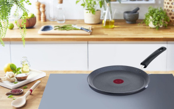 Сковорода блинная Tefal Natural ON G2803802 круглая 25см ручка несъемная (без крышки) серый (2100121235) от магазина РЭССИ