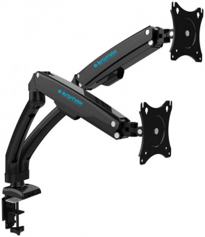 Кронштейн для мониторов ЖК Kromax OFFICE-9 черный 15"-32" макс.16кг настольный поворот и наклон верт.перемещ. от магазина РЭССИ