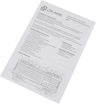 Клавиатура Оклик 700G Dynasty черный USB Multimedia for gamer LED от магазина РЭССИ