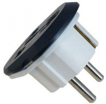 Адаптер-переходник 11626/20 (K1616) (1 розетка) темно-серый от магазина РЭССИ