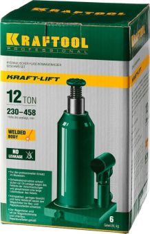 Домкрат Kraftool Kraft-Lift 43462-12_z01 бутылочный гидравлический зеленый от магазина РЭССИ