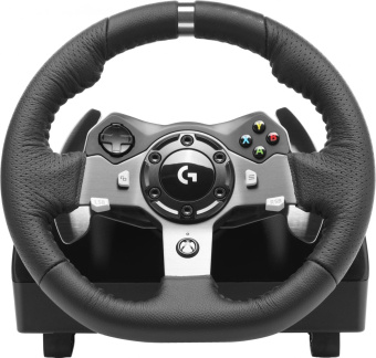 Руль Logitech G920 8кноп. (с педалями) черный от магазина РЭССИ