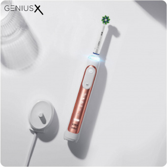 Зубная щетка электрическая Oral-B Genius X Lite Rose Gold D706.513.6 белый/розовый от магазина РЭССИ
