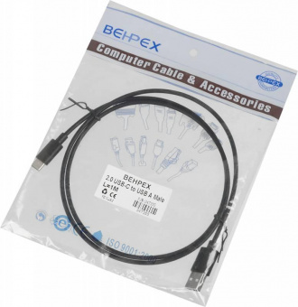 Кабель USB (m)-USB Type-C (m) 1м черный от магазина РЭССИ