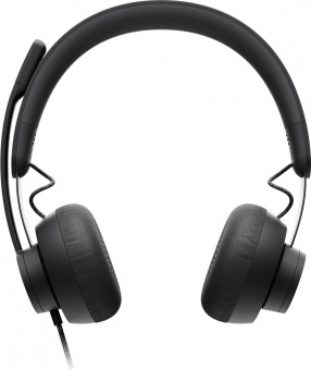 Наушники с микрофоном Logitech Zone Wired UC черный матовый 1.9м накладные USB оголовье (981-000875) от магазина РЭССИ