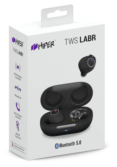 Гарнитура внутриканальные Hiper TWS Labr черный беспроводные bluetooth в ушной раковине (HTW-S9) от магазина РЭССИ
