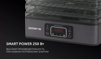 Сушка для фруктов и овощей Polaris PFD 2108PV 6под. 250Вт черный от магазина РЭССИ