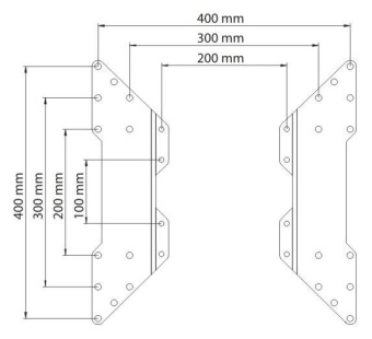 Кронштейн-адаптер для телевизора Kromax ADAPTER-400 черный 20"-45" макс.35кг настенный фиксированный от магазина РЭССИ