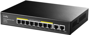 Коммутатор Cudy GS1010PE (L2) 10x1Гбит/с 8PoE+ 120W неуправляемый от магазина РЭССИ