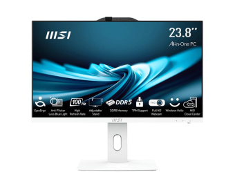 Моноблок MSI Pro AP242P 14M-658XRU 23.8" Full HD i5 14400 (2.5) 16Gb 1Tb SSD256Gb UHDG 730 noOS GbitEth WiFi BT 120W клавиатура мышь Cam белый 1920x1080 от магазина РЭССИ
