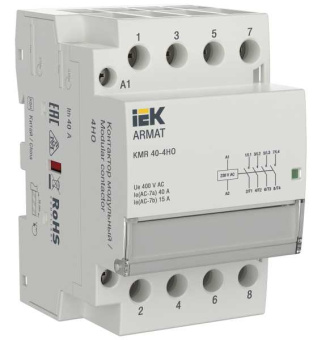 ARMAT Контактор модульный KMR 40А 230В AC 4НО IEK от магазина РЭССИ