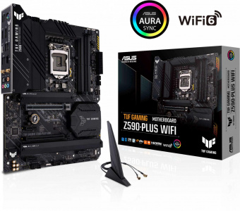 Материнская плата Asus TUF GAMING Z590-PLUS WIFI Soc-1200 Intel Z590 4xDDR4 ATX AC`97 8ch(7.1) 2.5Gg RAID+HDMI+DP от магазина РЭССИ