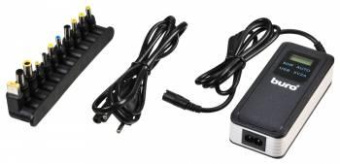 Блок питания Buro BUM-0065A90 автоматический 90W 15V-20V 11-connectors 5A 1xUSB 2.1A от бытовой электросети LСD индикатор от магазина РЭССИ