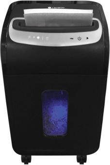 Шредер Heleos УМ35-5 черный/серебристый (секр.P-5) фрагменты 23лист. 35лтр. скрепки скобы пл.карты CD от магазина РЭССИ