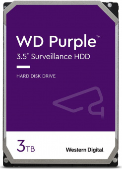 Жесткий диск WD SATA-III 3TB WD33PURZ Surveillance Purple (5400rpm) 64Mb 3.5" от магазина РЭССИ