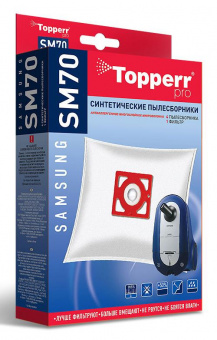 Пылесборники Topperr SM70 1406 сверхпрочные нетканые (4пылесбор.) (1фильт.) от магазина РЭССИ