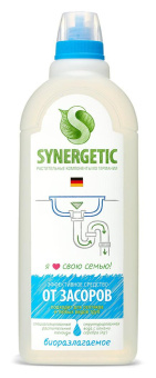 Средство для прочистки канализационных труб SYNERGETIC 1 л биоразлагаемое для всех труб и септиков 605562 108100 108100/8 от магазина РЭССИ