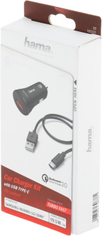 Комплект зар./устр. Hama H-183231 3A (QC) USB универсальное черный (00183231) от магазина РЭССИ