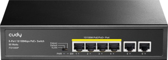 Коммутатор Cudy FS1006P (L2) 6x100Мбит/с 4PoE+ 60W неуправляемый от магазина РЭССИ