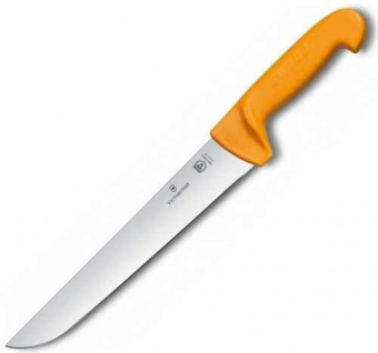 Нож Victorinox Swibo (5.8431.21) стальной для забоя/разделки лезв.210мм прямая заточка оранжевый от магазина РЭССИ