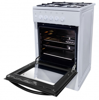 Плита Газовая Starwind SRGG521 белый (стеклянная крышка) реш.сталь от магазина РЭССИ