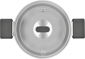 Кастрюля Rondell Quadro RDS-1596 3.1л. d=20см (с крышкой) стальной от магазина РЭССИ