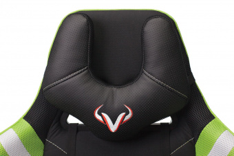 Кресло игровое Zombie VIKING 4 AERO черный/салатовый текстиль/эко.кожа с подголов. крестов. пластик от магазина РЭССИ