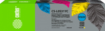 Картридж струйный Cactus CS-L0S31YC 976YC желтый (245мл) для HP PageWide P55250dw/ P57750dw MFP Managed от магазина РЭССИ