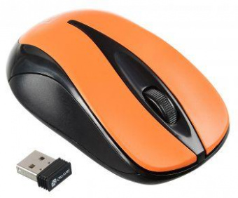 Мышь Оклик 675MW черный/оранжевый оптическая (800dpi) беспроводная USB для ноутбука (3but) от магазина РЭССИ