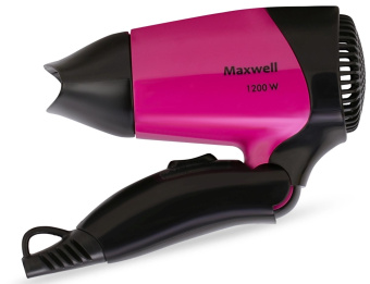 Фен Maxwell MW-2007 1200Вт черный/малиновый от магазина РЭССИ