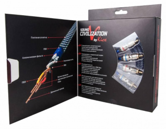 Акустический кабель Kicx RCA SCM25 5м 2-х канальный от магазина РЭССИ