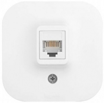 Розетка телеф. Legrand Quteo 782214 откр. белый от магазина РЭССИ