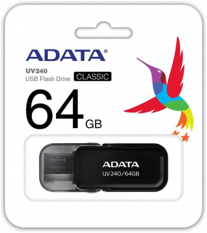 Флеш Диск A-Data 64Gb UV240 AUV240-64G-RBK USB2.0 черный от магазина РЭССИ