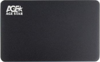Внешний корпус для HDD/SSD AgeStar 3UB2AX1 SATA I/II/III USB3.0 алюминий черный 2.5" от магазина РЭССИ