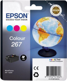Картридж струйный Epson T267 C13T26704010 3цв. (200стр.) (6.7мл) для Epson WF-100W от магазина РЭССИ