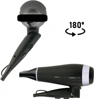 Фен Scarlett SC-HD70IT12 2200Вт черный от магазина РЭССИ