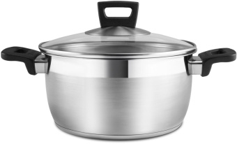 Кастрюля Polaris Rialto 24C 5.4л. d=24см (с крышкой) стальной (015153) от магазина РЭССИ