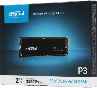 Накопитель SSD Crucial PCIe 3.0 x4 2TB CT2000P3SSD8 P3 M.2 2280 от магазина РЭССИ