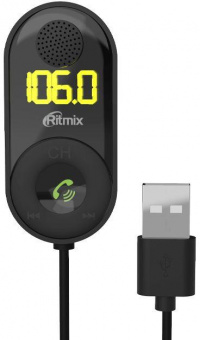 Автомобильный FM-модулятор Ritmix FMT-B400 черный MicroSD BT USB (80000850) от магазина РЭССИ