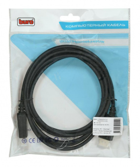 Кабель аудио-видео Buro v 1.2 DisplayPort (m)/DisplayPort (m) 3м. Позолоченные контакты черный (BHP DPP_1.2-3) от магазина РЭССИ