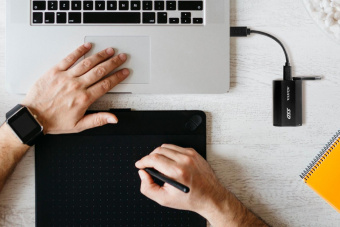 Накопитель SSD A-Data USB-C 512Gb ASE800-512GU32G2-CBK SE800 1.8" черный от магазина РЭССИ