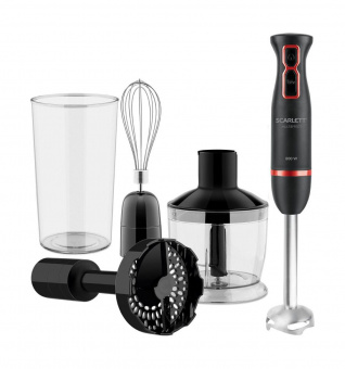 Блендер погружной Scarlett SC-HB42M44 800Вт черный/красный от магазина РЭССИ