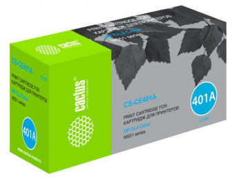 Картридж лазерный Cactus CS-CE401A CE401A голубой (6000стр.) для HP CLJ M551 от магазина РЭССИ