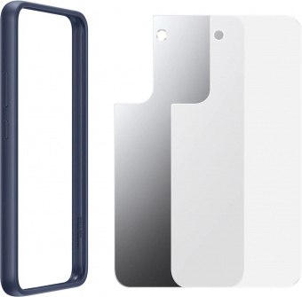 Чехол (клип-кейс) Samsung для Samsung Galaxy S22+ Frame Cover темно-синий/прозрачный (EF-MS906CNEGRU) от магазина РЭССИ